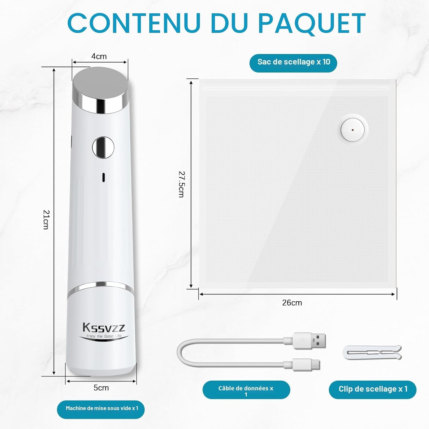 Kssvzz Mini-scelleuse alimentaire portable